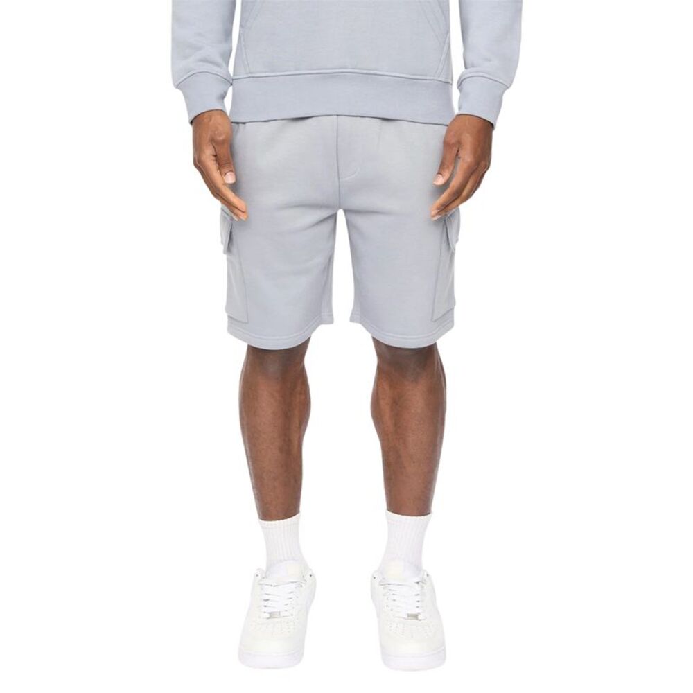 Crosshatch Mens Bardon Cargo Shorts / Steel Blue